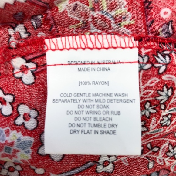 ABEL THE LABEL ATL Lola Red Floral  Dress - Picture 11 of 12